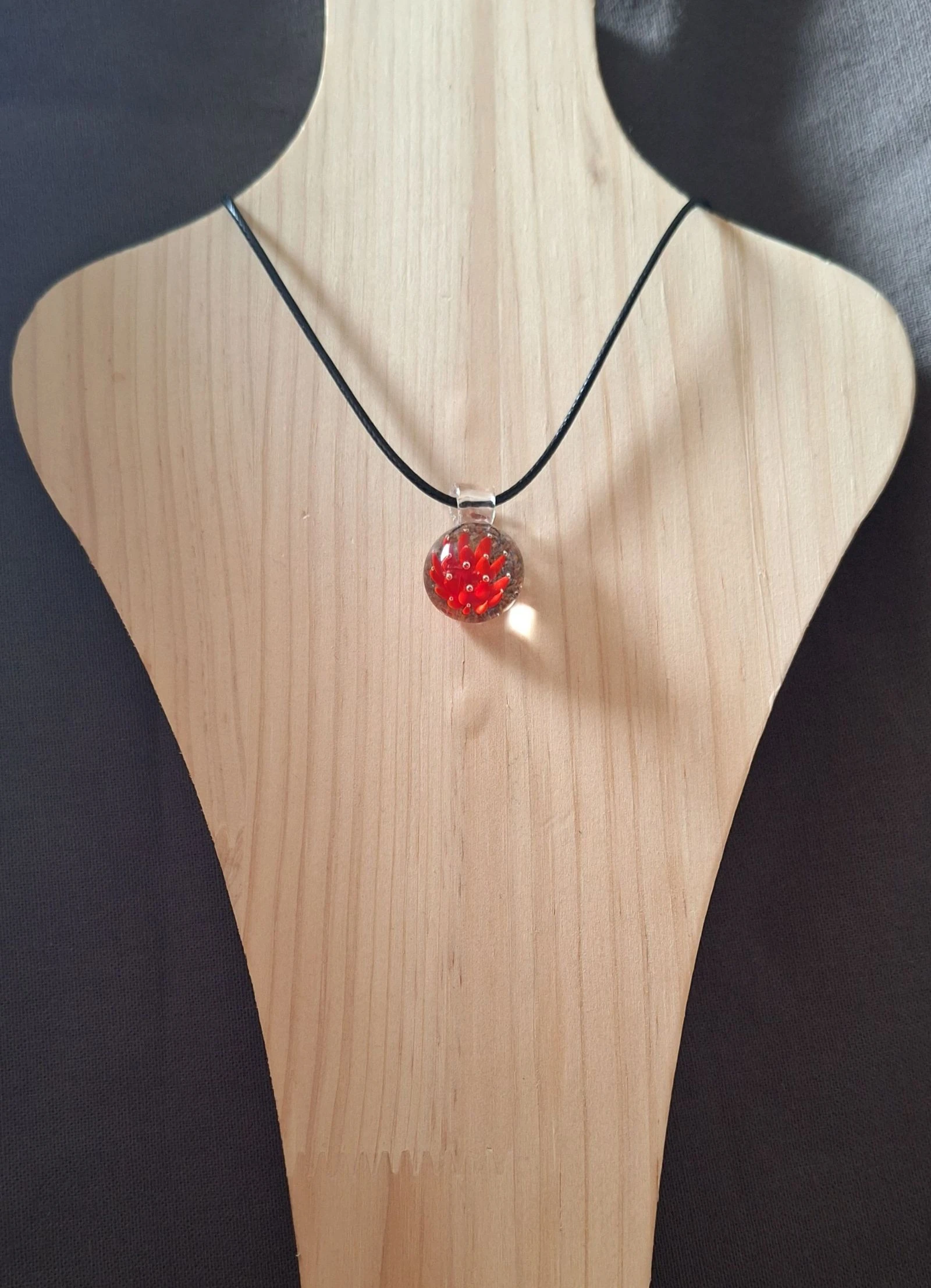 Handgemaakte lampwork glas hanger  – photo 2
